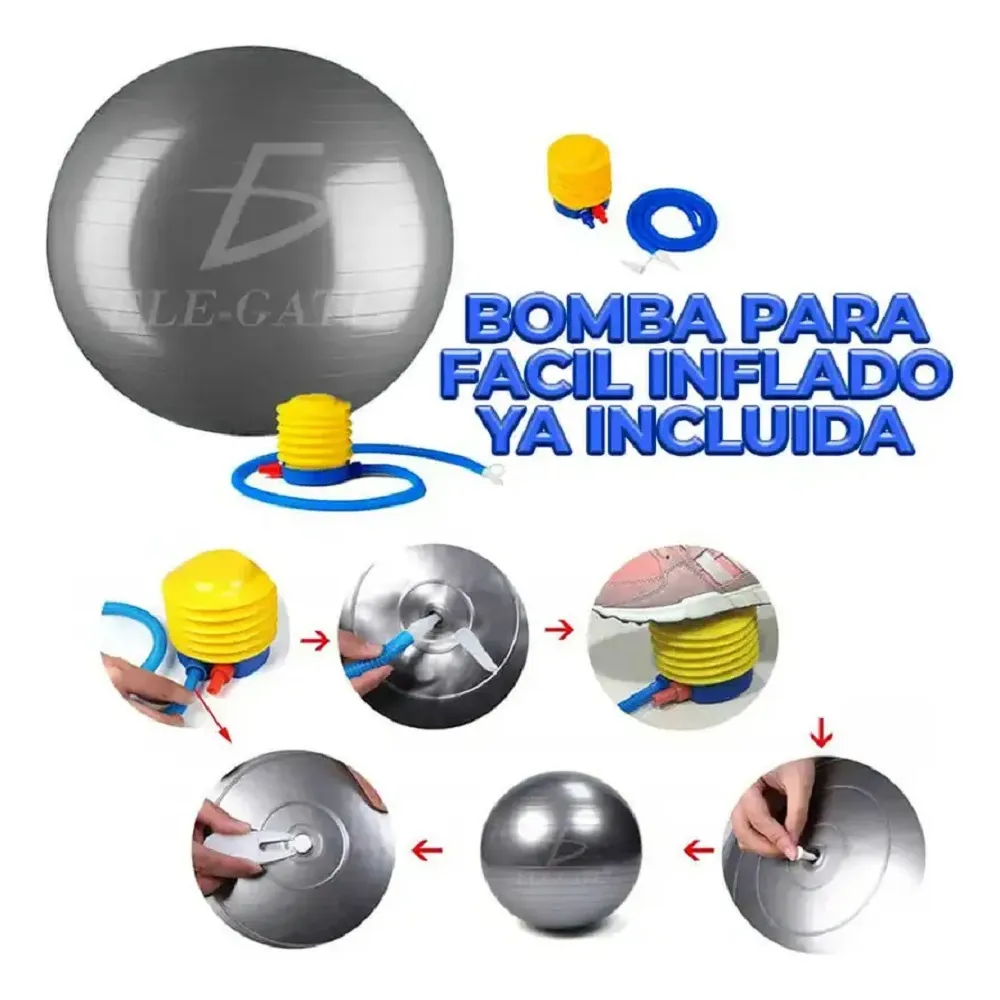 Pelota De Yoga Pilates Y Fitness Para Terapia Física 65cm - Imagen 5