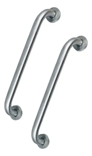 2 Barras Seguridad Soporte Pasamanos Apoyo Inoxidable 50 Cm Plateado