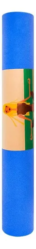 Tapete Para Yoga Plegable Goma Suave 175 X 61cm Eco Friendly Azul