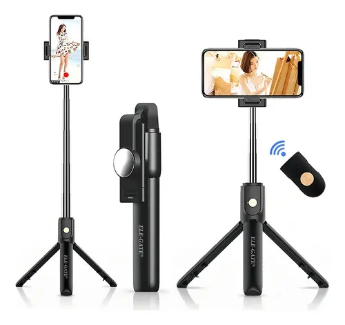 Baston Selfie Bluetooth Tripie Control Remoto 4.0 Color Negro Ele-gate