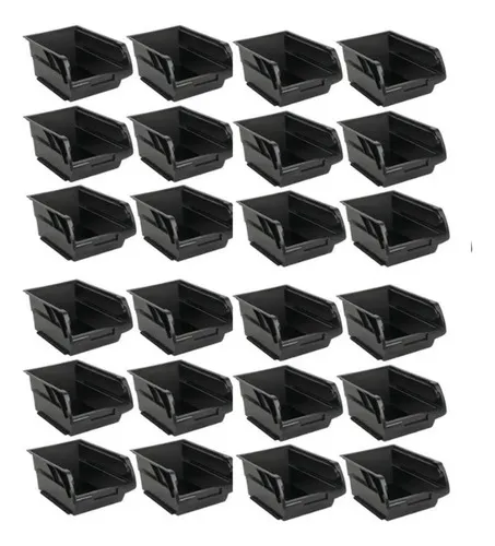 24 Gavetas Plástico Chicas Truper Gav-2 Box Organizador Negro
