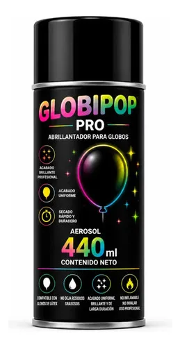 Globipop Spray Abrillantador De Globos Látex 440 Ml 1 Pza.