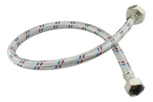 Manguera Flexible Para Boiler 1/2 X 3/4 PuLG 80cm Aluminio
