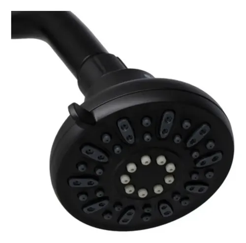 Regadera Redonda Con Brazo 5 Tipos Chorro Antisarro Fonthy Acabado Mate Color Negro