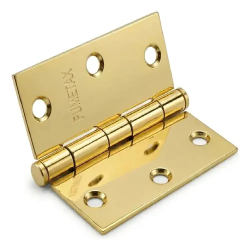 Caja De Bisagras Latonadas 3x3 Cabeza Plana Fumetax 10pzs