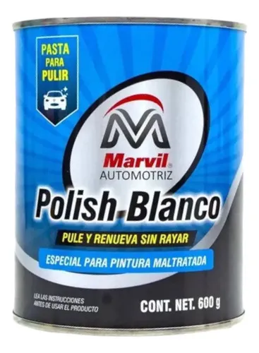 Polish Marvil Blanco 600g Pasta Cera Para Autos Superficies Pintadas