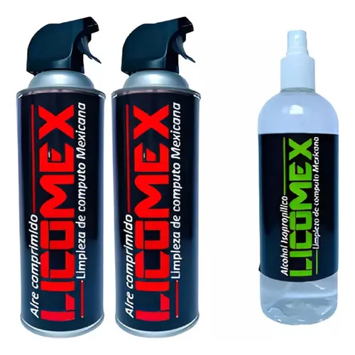 2 Aire Comprimido 440ml + 1 Alcohol Isopropílico Puro 500ml