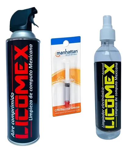 Kit Mantenimiento Pc Aire Limpiador Circuitos Pasta Térmica