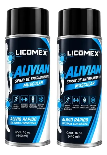Alivian Spray Frío Instantáneo Enfriador Muscular 440ml 2 Pz